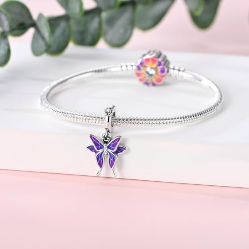 LNQOBU 925 Sterling Silver Charms Color-changing Chameleon Dangle Charm Beads Glow in the Dark Charme fits Pandora Bracelets and Necklace Jewelry Gift for Women - style: Glow in the dark 1728