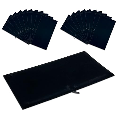 20-Pack Foam Cushion Flocked Jewelry Pads - Flat Full Size - Rings, Necklaces, Bracelets, Watches Presentation - Black by The Display Guys - color: Black, size: Insert - Flat Pad (20-Pack)