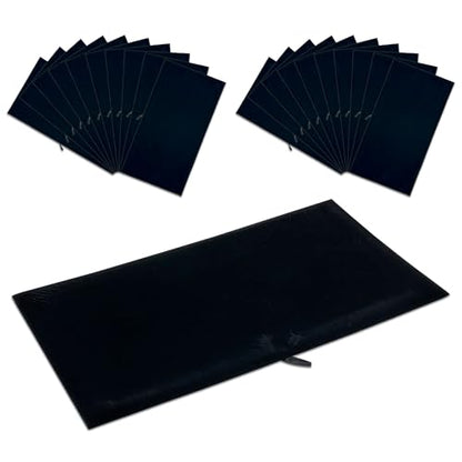 20-Pack Foam Cushion Flocked Jewelry Pads - Flat Full Size - Rings, Necklaces, Bracelets, Watches Presentation - Black by The Display Guys - color: Black, size: Insert - Flat Pad (20-Pack)