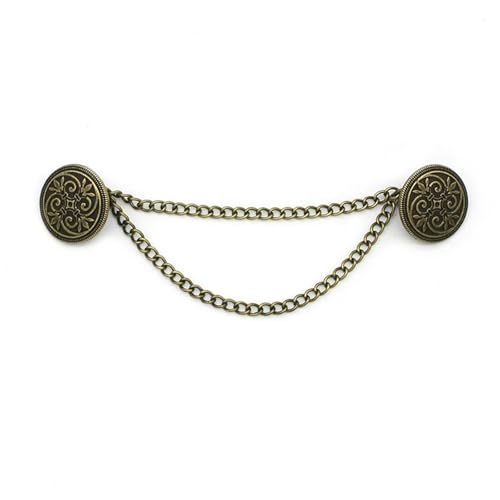 Vintage Sweater Clips 30pcs Vintage Sweater Shawl Chain Clips Men's Cardigan Collar Shirt Dresses Brooch for Women Girls Gifts - color: Color4