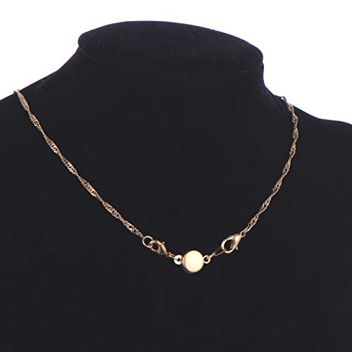 Zpsolution Locking Magnetic Jewelry Clasp, Gold and Silver | For Necklace and Bracelet, Easy to Use, Strong Magnet, Flat Design, Light and Small - color: Round Gold and Silver