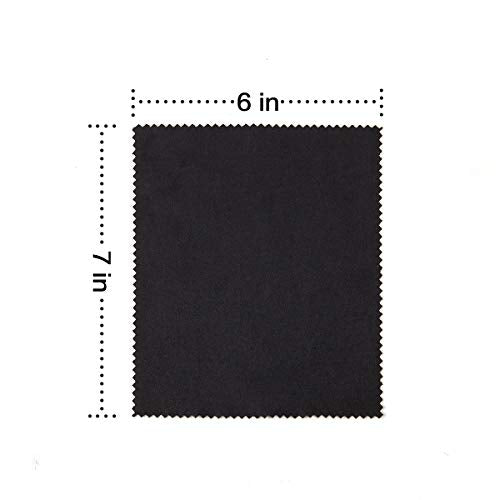 TRIUMPH VISION Eyeglass Cleaning Cloth Glasses Cleaner Microfiber 12 Pack | Eye Glass Eyewear Sunglass Wipes Clean Polish Dry Lens Screen Jewelry Watch Mirror Streak Scratch Lint Free Thick Soft 12Pack - color: Black, size: 6x7