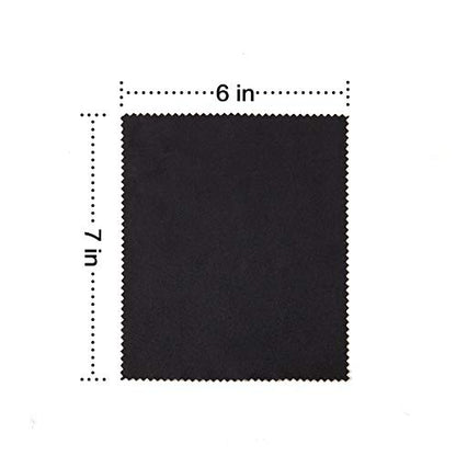 TRIUMPH VISION Eyeglass Cleaning Cloth Glasses Cleaner Microfiber 12 Pack | Eye Glass Eyewear Sunglass Wipes Clean Polish Dry Lens Screen Jewelry Watch Mirror Streak Scratch Lint Free Thick Soft 12Pack - color: Black, size: 6x7