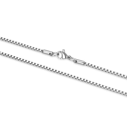 Adabele 304 Surgical Stainless Steel 1.2mm 2mm Venetian Box Chain Necklace 18 20 22 Inch Non Tarnish Waterproof Women Men Jewelry - size: 18 Inch - 2pcs, style: 1.2mm width