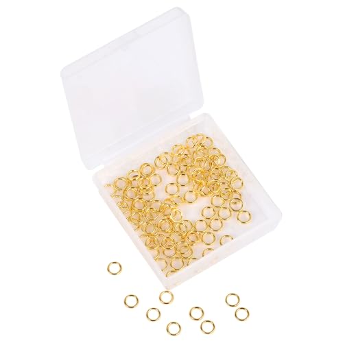 papasgix Silver Gold Jump Rings for Jewelry Making, 100/500Pcs 4/6/12/14mm | Gold Color Closed Jump Rings for DIY Bracelets Earrings Necklaces (Gold, 6mm 500pcs) - color: Gold, size: 6mm 500pcs