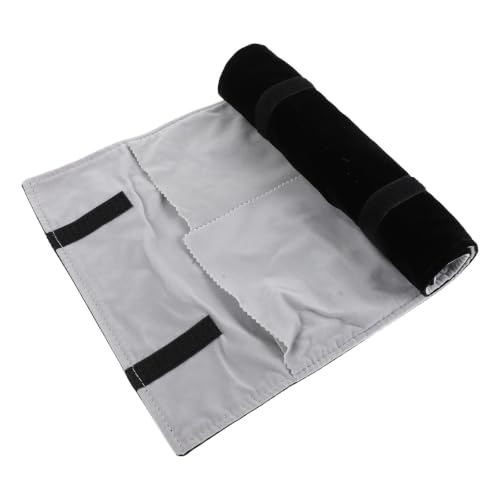 OUNONA Velvet Jewelry Roll up Organizer Bag for Travel Portable Anti-scratch Velvet Pouch with Multiple Compartments for Necklace Bracelet and Earring Storage Business Trips