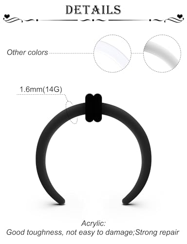 14-00G Ears Gauges Tunnels Plugs for Women Acrylic Buffalo Pincher Ear Gauge Septum Stretching Kit Nose Piercing Kit Earring Expander Stretcher Earrings Piercing Jewelry for Women Men - style: 14G Tapers