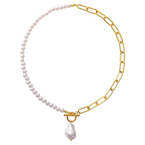 Wellike Colorful Beaded Necklaces For Women Pearl Choker Necklace 18k Gold Plated Dainty Handmade Summer Trendy Jewelry - color: KKWX1690