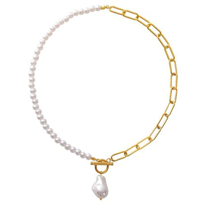 Wellike Colorful Beaded Necklaces For Women Pearl Choker Necklace 18k Gold Plated Dainty Handmade Summer Trendy Jewelry - color: KKWX1690
