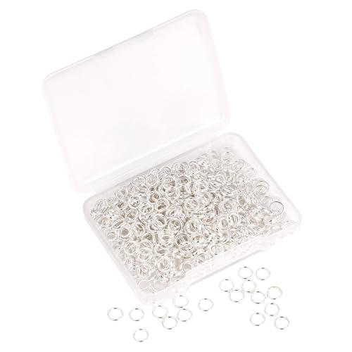 papasgix Silver Gold Jump Rings for Jewelry Making, 100/500Pcs 4/6/12/14mm | Gold Color Closed Jump Rings for DIY Bracelets Earrings Necklaces (Silver, 6mm 500pcs) - color: Silver, size: 6mm 500pcs