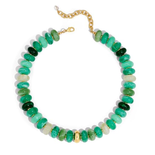 LILIE&WHITE Resin Chunky Beaded Necklace for Women Minimalistic Modern Statement Necklace Jewelry Accessories - color: XL23317C