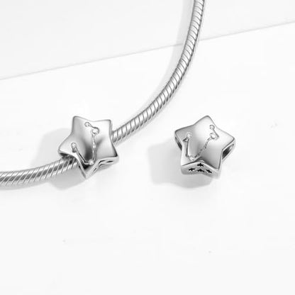 Constellation Charm 925 Sterling Silver Birthstone Bead for Pandora Charms Bracelet-Gift for Anniversary Birthday Christmas Day - color: Aries A