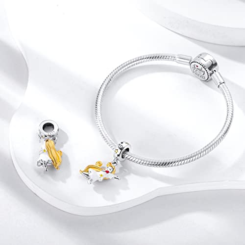 Zodiac Sign Charms for Bracelet Necklace 925 Sterling Silver Charms 12 Constellation/Horoscope Star Dangle Birthstone Beads, Birthday Jewelry Gifts for Women Men - color: Zodiac Virgo(8.23～9.22)