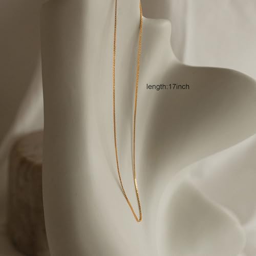 Dainty Sterling Silver Plated Diamond Choker Necklace for Women | Layered Created Diamond Pendent Necklace Set Non Tarnish, Stackable Cuban Chain Choker Jewelry - color: Gold-05