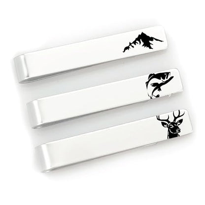 Men’s Stainless Steel Tie Clip Set – Set of 3 Classic Tie Bars – Durable, Rust-Resistant Dress Accessories for Work, Weddings & Everyday Wear