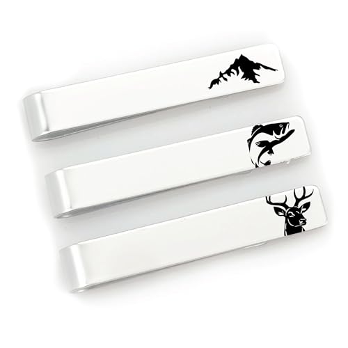 Men’s Stainless Steel Tie Clip Set – Set of 3 Classic Tie Bars – Durable, Rust-Resistant Dress Accessories for Work, Weddings & Everyday Wear