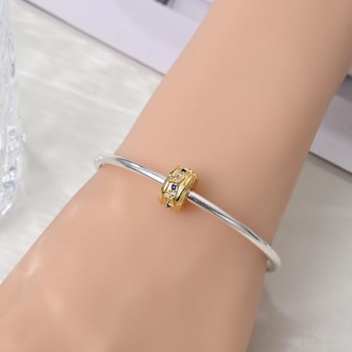Gold Clip Stopper Charms for Pandora Bracelets Spacers Bead Charms Packs Jewelry Gift for Women - color: Golden Butterfly-2 Packs