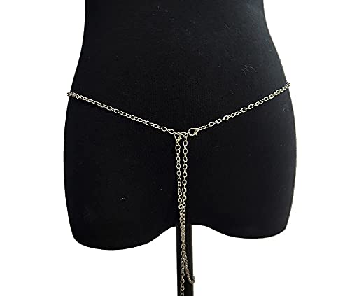 Women Sexy Rhinestone Waist Body Chain Crytal Sexy Letter Pendant Belly Waist Chain T-string Thong Body Jewelry - color: Virgo Letter