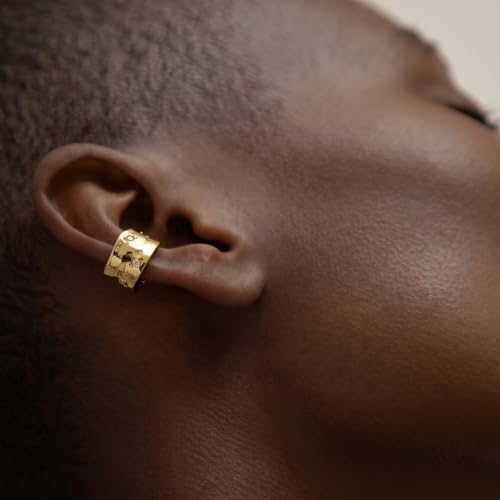 Gold Ear Cuff Earrings for Women Non Piercing Hoop | Clip on,Wrap Cartilage,14K Gold Plated,Dainty Small Simple,Hypoallergenic Everyday,Lightweight,Illusion Jewelry - color: 07. Irregular Band
