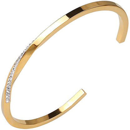 Dorriss Thin Open Cuff Bracelet for Women Adjustable Bangle Jewelry