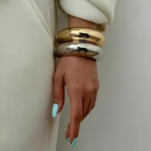 Pierced Owl Thick Polished Hinged Bangle Bracelet - style: Silver Tone