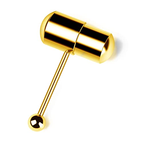 Stainless Steel Vibrating Tongue Ring Barbell Piercing Jewelry Nail Body Piercing Barbell Rings Tongue Piercing Ring