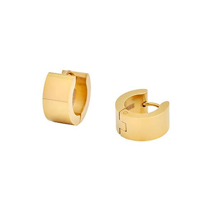 Small Hoop Huggie Earrings For Mens Womens - color: Gold