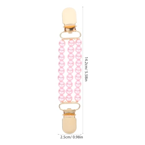 Fashionable Faux Pearl Shawl Chain Clips for Women Sweaters and Dresses Metal Cardigan Collar Clips with Anti-exposure Function for Evening Events and Daily Wear