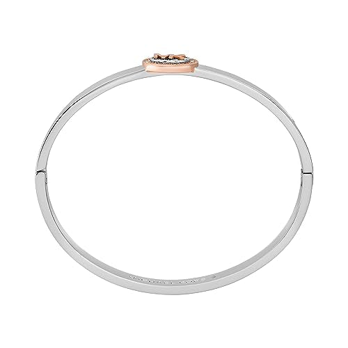 Michael Kors Silver-Tone Bracelet for Women; Bracelets; Jewelry for Women - color: Crystal Logo Bangle