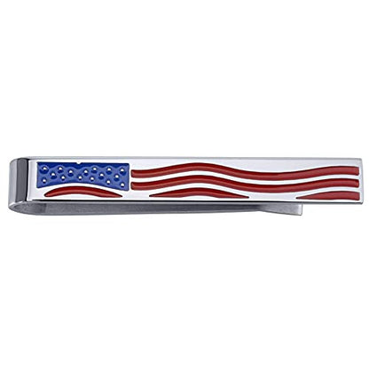 HAWSON 2 inch/ 2.2 inch Tie Clip for Men, Novelty Tie Bar Clip for Men and Boys, Interesting Tie Clip for Party - color: Americal Flag