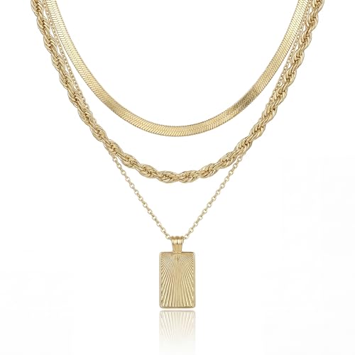 Unisex Celestial Gold Pendant Necklaces, Sun/Moon/Star/Angle Celestial Elements Unisex Choker Gold Lover Chains for Men and Women Jewelry - color: Layer - 3 Chains Set