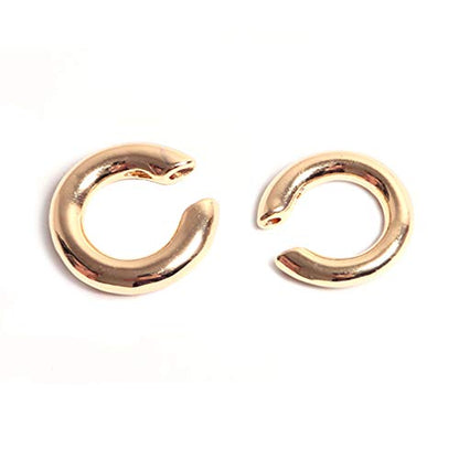 Fomissky-sisa Thick Ear Cuffs for Non Pierced Ears 2 Size Per Set, Unique Ear Cuff Conch Earrings Gold Plated Boho Jewelry