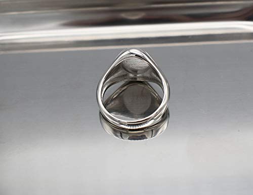 Sterling Silver Personalized Script Initial Letter Custom Signet Engrave Rings Jewelry - color: Silver
