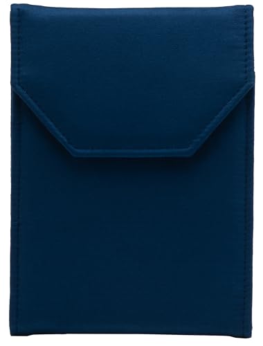 Velvet Necklace Jewelry Travel Folder Storage Display Case (Dark Blue) - color: Dark Blue