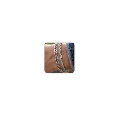 Mens Bracelet - Dainty Gold/Silver Chain Bracelet Stack 14K Gold Plated Silver Bracelets for Men Stainless Steel Adjustable Cross Charm Cuban Link Bracelet Snake Jewelry Set to Men Dad Birthday Day - color: S3, size: 7+2 Inch