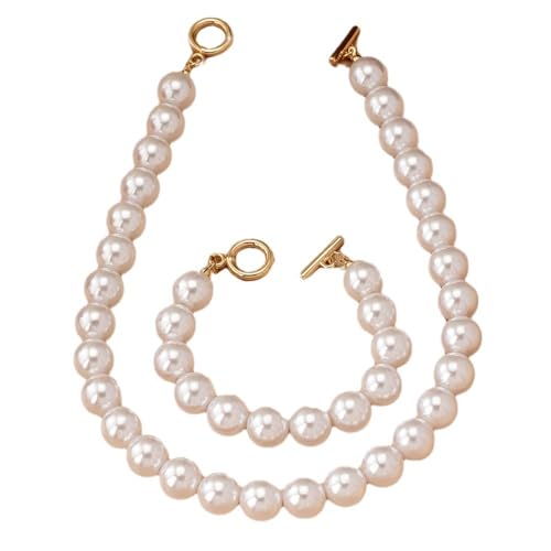 Pearl Necklace for Women Dainty Pearl Necklace Timeless Jewelry christmas gifts friendship gifts for women - color: H-Fashion Pearl Jewelry Set
