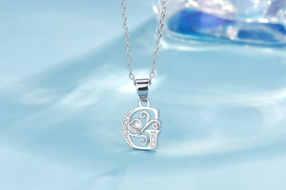 S925 Sterling Silver Initial Letter Necklaces for Women Dainty Letter Chain Necklace for Women Personalized Jewelry Gifts - style: G
