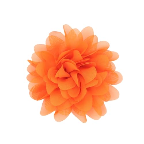 Satin Fabric Large Flower Brooch Pin Dainty Handmade Big Rose Flower Brooches Blossom Lapel Pins Silk Camellia Flowers Pin Wedding Dance Prom Party Banquet Dresses Suit Clothes Jewelry for Women - color: Orange