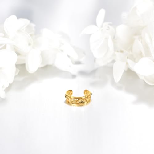 KECHO 14K Gold Ear Cuff Earrings Hypoallergenic Non Piercing Cartilage Earring Jewelry Gifts for Women - style: Sunflower