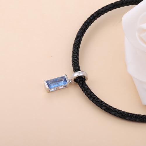 Helonley Birthstone Charms for Charms Bracelet: Birth Stone Charms | 925 Sterling Silver Birth Stone Bead Charms for Bracelets and Necklaces, Christmas Birthday Gifts for Mom and Wife - color: Dec.