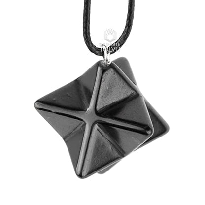 Shungite Pendants - Various Geometric Shapes - Authentic Stone - Certified - style: Merkaba