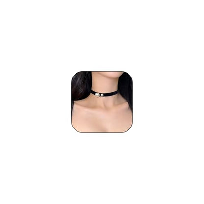 Bow Necklace for Women Dainty Velvet Ribbon Choker Necklaces Red Black Bow Choker Pearl Bell Heart Pendant Necklace Winter Holiday Necklace Cute Bow Knot Necklace for Christmas New Year Gifts - color: Black choker