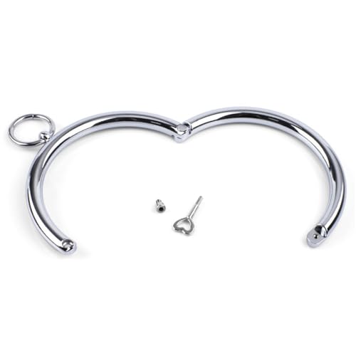 Elevate Your Look with a Polished Stainless Steel Locking Necklace: Women's Chunky Neck Collar Jewelry