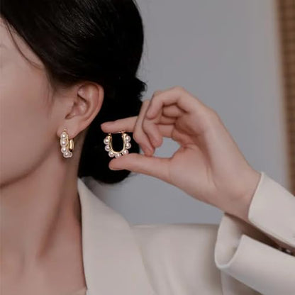 Retro Pearl Stud Drop Earrings Elegant Faux Pearl Stud Earrings For Women Exquisite Wedding Engagement Jewelry Gifts - style: Style 3