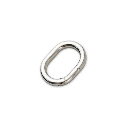 1Pc Oval Spring Clasps Clips Connector Rings for Keychain DIY Crafts (Silver-I) - color: Silver-I