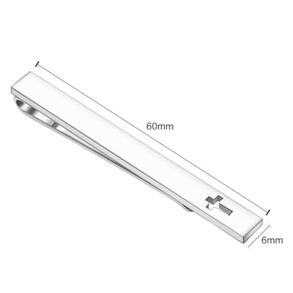 Unique Cross Tie Clips For Men Silver Black Gold Religious Christian Tie Clips For Men's Tie Accessories - style: cross tie clip silver