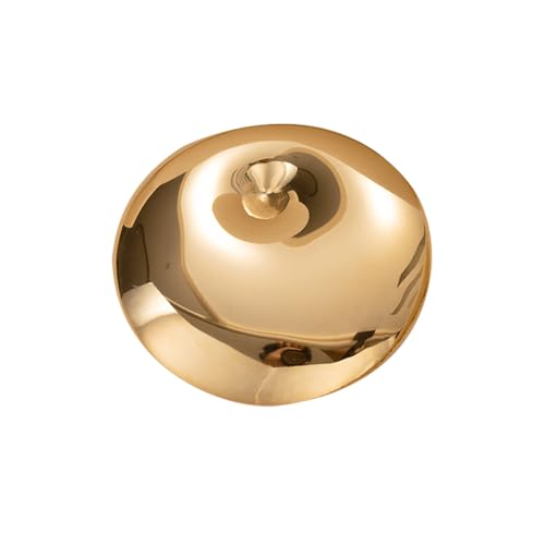Geometric Metal Style Brooch for Women Men Chunky Vintage Irregular Round Concave Convex Disc Lapel Pin Minimalist Modern Abstract Polished Jewelry Accessory for Suit Dress Tie Bags Decoration - color: Gold