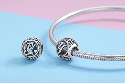 Letter Charms 925 Sterling Silver Initial A-Z Bead Charms | For Bracelets Necklaces, Hypoallergenic,Cubic Zirconia Alphabet Beads, Personalized Gifts for Women - color: Y