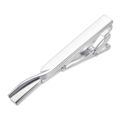 Yoursfs Black Matte Skinny Tie Clips For Men Classic Shiny Tie Bars Stainless Steel Personalized Tie Clip Suitable for Wedding Anniversary Business - style: Sliver Classic Tie Clips