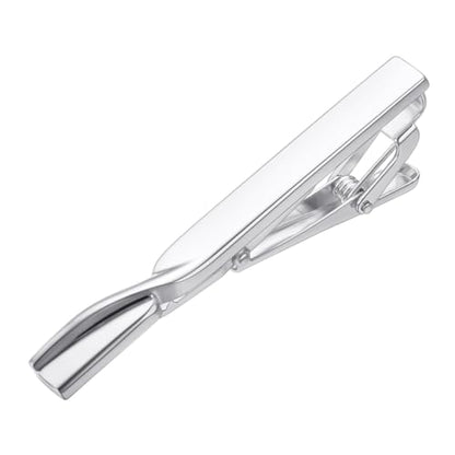 Yoursfs Black Matte Skinny Tie Clips For Men Classic Shiny Tie Bars Stainless Steel Personalized Tie Clip Suitable for Wedding Anniversary Business - style: Sliver Classic Tie Clips